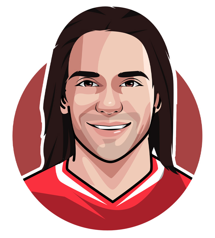 Illustration of Radamel Falcao aka El Tigre - The Colombian soccer superstar.  Avatar.  Profile drawing.  Art.