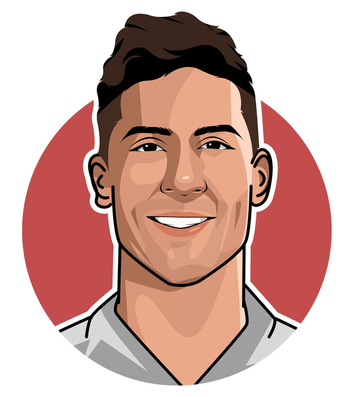 Raphael Varane profile drawing.  Illustration.  Art.  The Champions League Varane.  France national team and Real Madrid star.