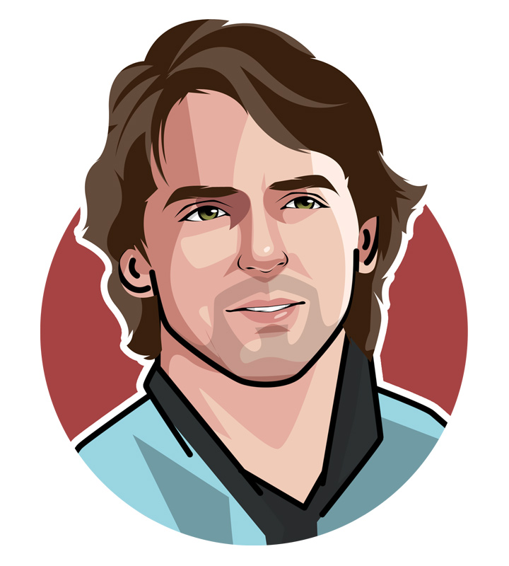 Roberto Mancini illustration.  Profile drawing.  Avatar.  Art.   Legendary football, one of few who seems to be good just as good at coaching as he was playing the beautiful game.