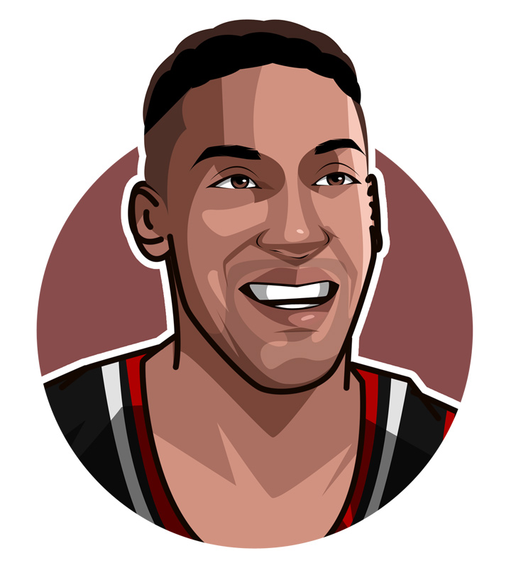 Scottie Pippen aka Robin profile illustration.  Avatar art.  Digital drawing.  The best sidekick of all time.