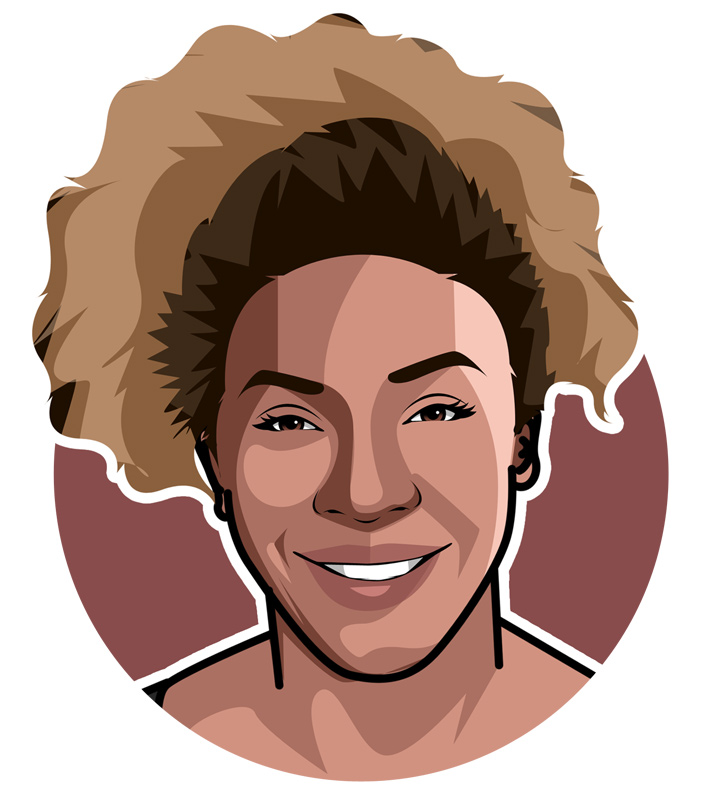 Profile illustration - Serena Williams - Art.  Drawing.  Avatar.  The Mountain That Plays Tennis.