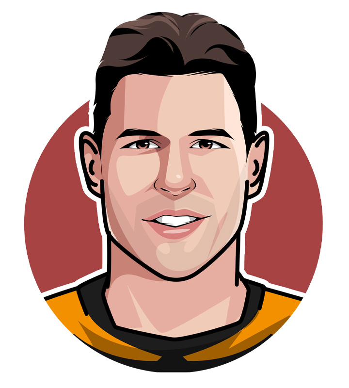 Sidney Crosby illustration.  Profile drawing.  Art.  One of the best hockey players of all time.  Nicknamed Sid the Kid and The Next One.