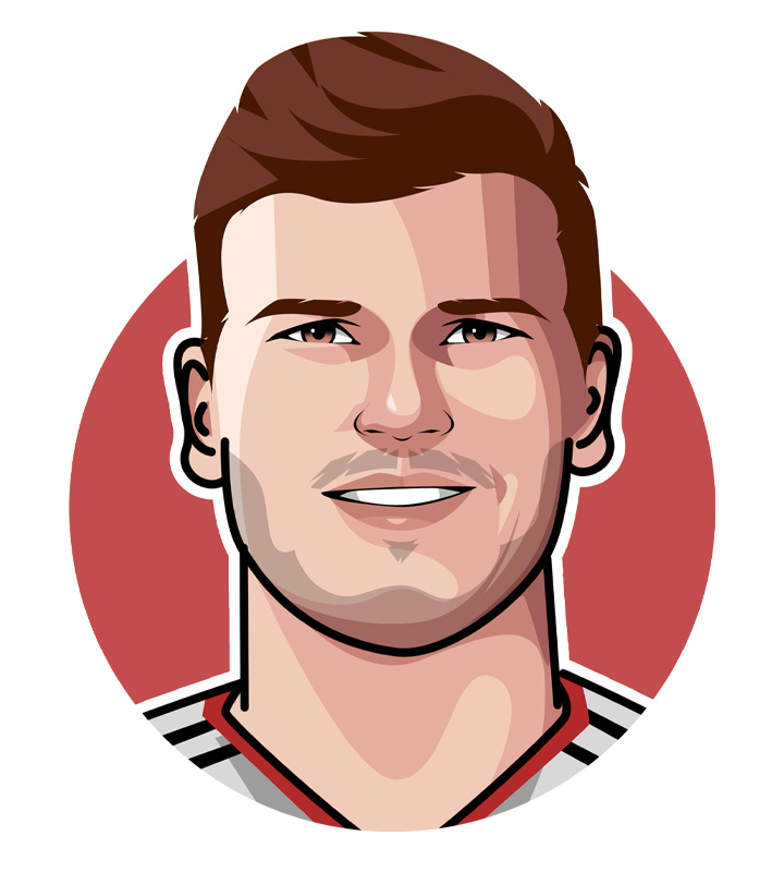 Profile drawing of Turbo Timo - Timo Werner - Football player.  Chelsea.  Germany.  Digital art.  Illustration.  Avatar.