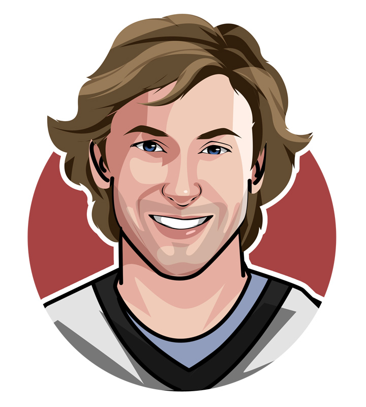 Wayne Gretzky - The Great One - Profile drawing.  Illustration.  Avatar art.  One of the best hockey players ever.