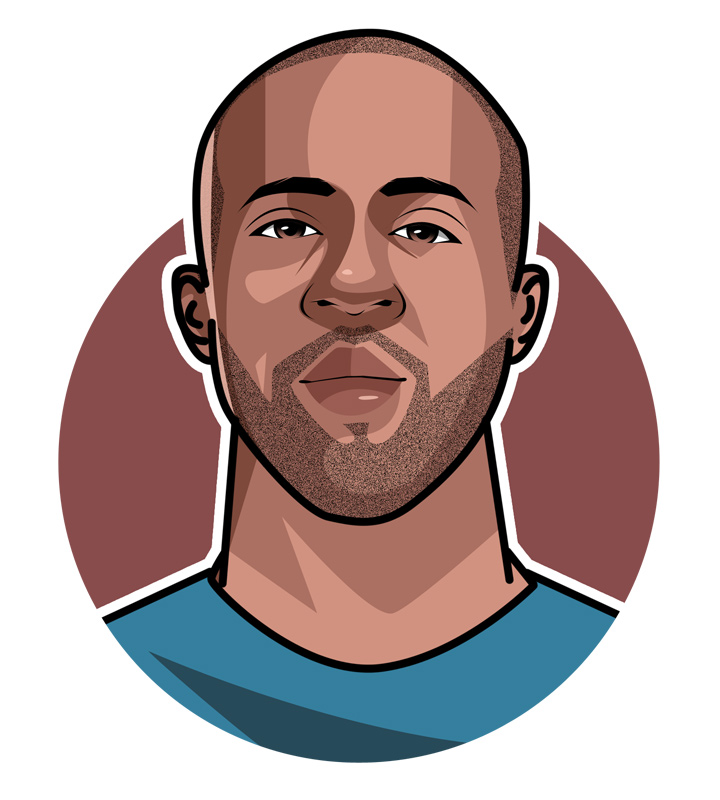 Yaya Toure, also known as L Ordinateur, Grandpa and Uncle Yaya - Profile drawing.  Sketch.  Illustration.  Avatar art.