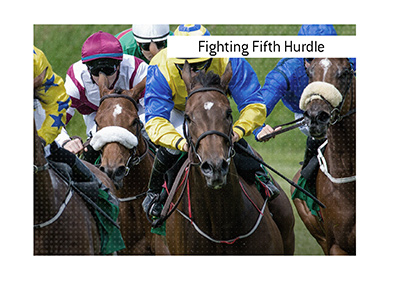 Fighting Fifth Hurdle is a popular race to place wagers on.  There are nine hurdles to be jumped.  Bet on it!