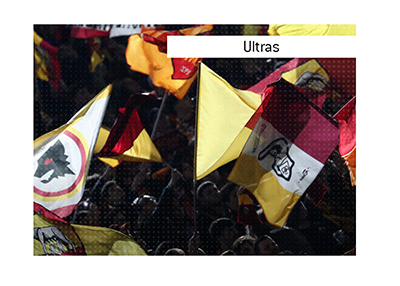 The Football Ultras. In photo: AS Roma fans. Fedayn.